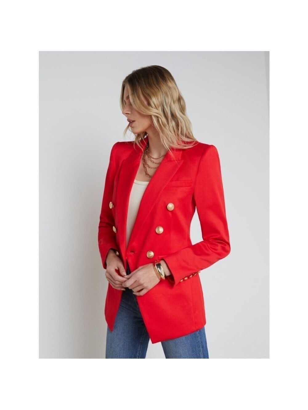 Women's L'AGENCE Blazer Size 0 Red - Picture 4 of 12
